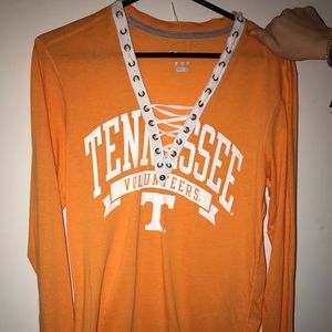 Long sleeve UTK lace up shirt•TENNESSEE VOLUNTEERS